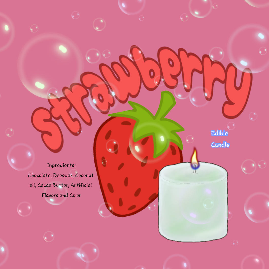 Strawberry Bubble Candles